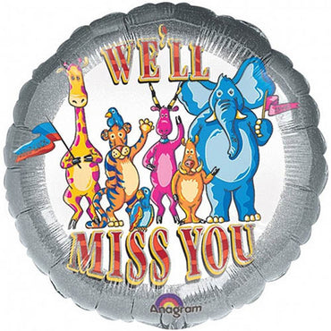 We'll Miss You Foil Balloon 18in Balloons & Streamers - Party Centre