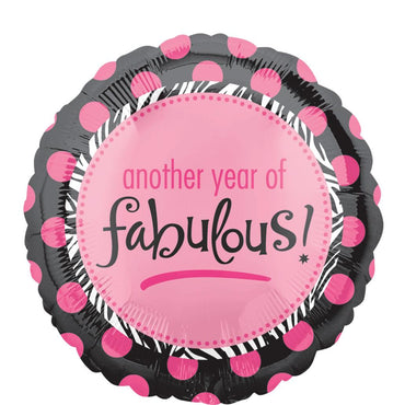Another Year Of Fabulous Foil Balloon 18in Balloons & Streamers - Party Centre