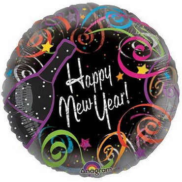 Champagne Wishes New Year Foil Balloon Balloons & Streamers - Party Centre
