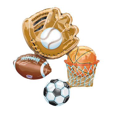 Action Sports Clusterb Foil Balloon 28 x 32in Balloons & Streamers - Party Centre