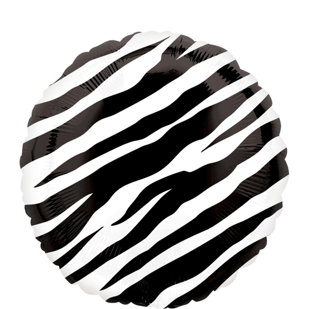 Zebra Foil Balloon 18in Balloons & Streamers - Party Centre