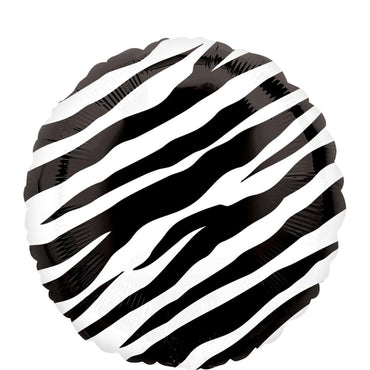 Zebra Foil Balloon 18in Balloons & Streamers - Party Centre