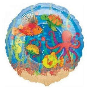 Underwater Friends Foil Balloon 18in Balloons & Streamers - Party Centre