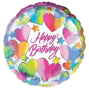 Sparkle Hearts Foil Balloon 18in Balloons & Streamers - Party Centre