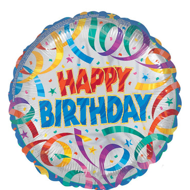 Party Streamers Birthday Foil Balloon 18in Balloons & Streamers - Party Centre