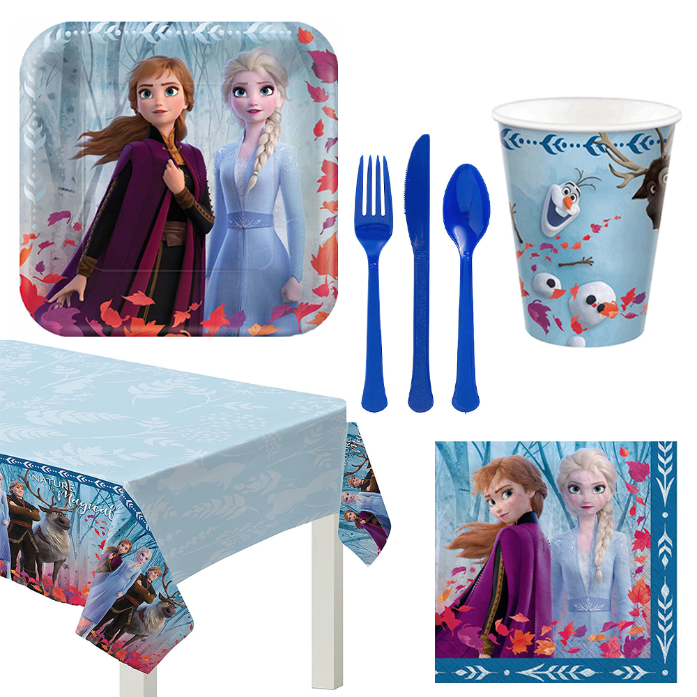 Frozen 2 Basic 57 Piece Tableware Party Supplies for 8 Guests