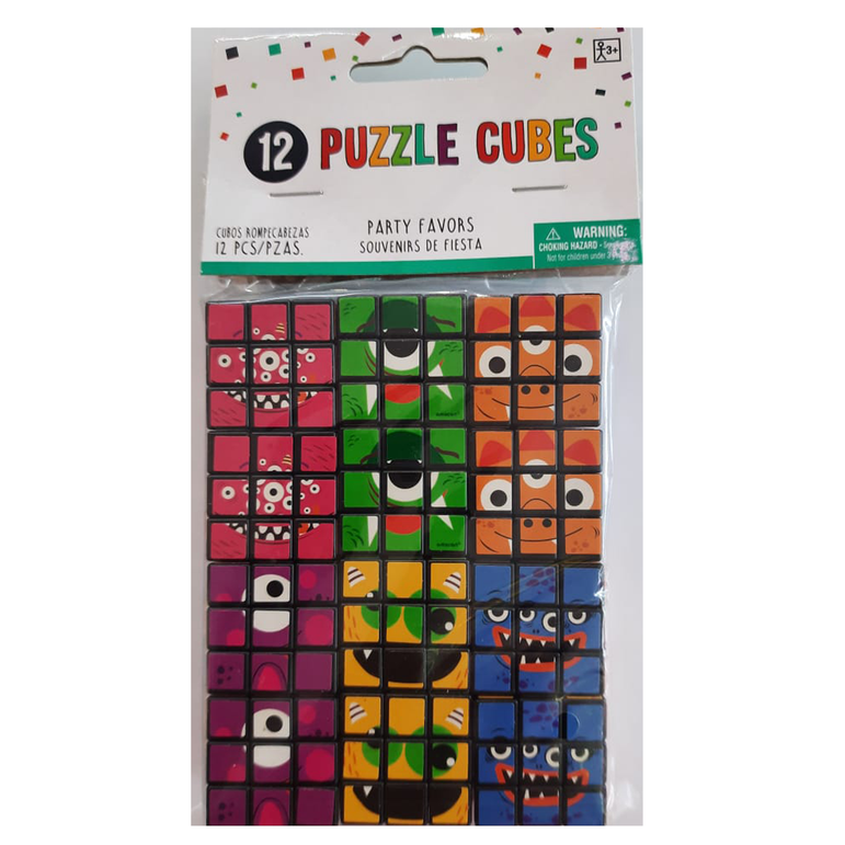 Monster Puzzle Cube Favors 12pcs