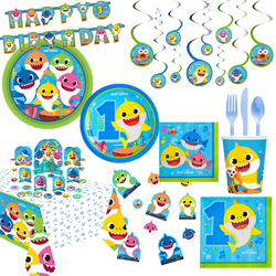 Baby Shark 1st Birthday Party Kit For 16 People