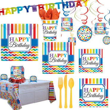 Bright Birthday Kit for 16 People