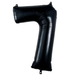 Black Number SuperShape Foil Balloons