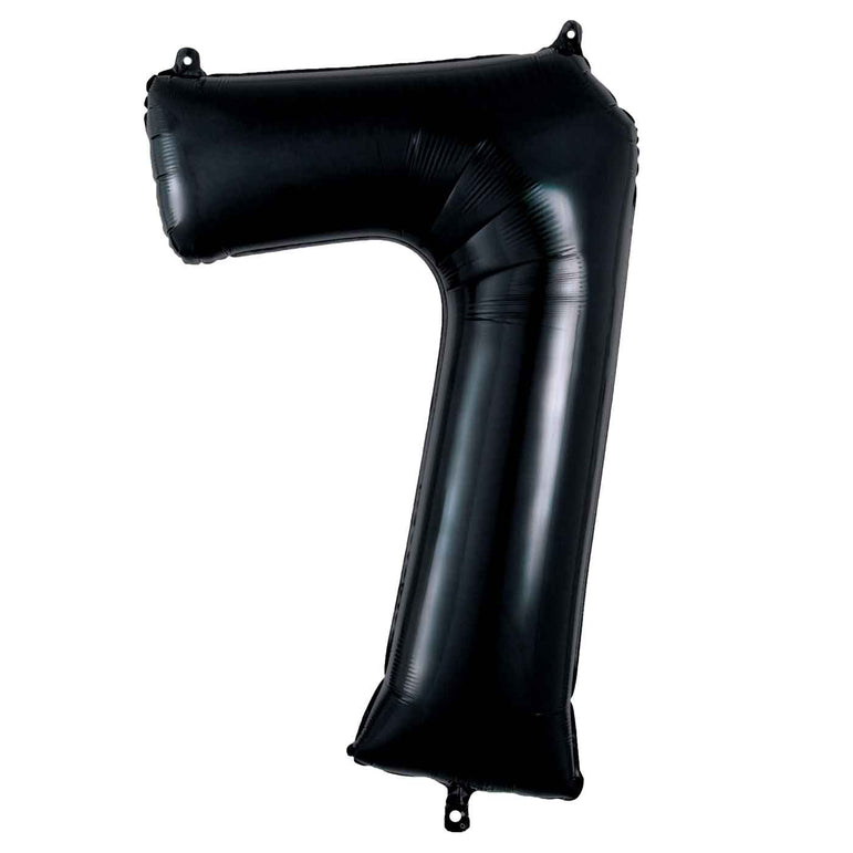 Black Number SuperShape Foil Balloons