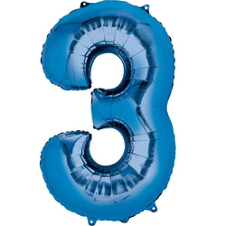 Blue Number Mini shape Foil Balloons