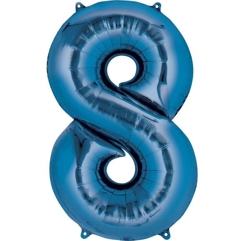 Blue Number Mini shape Foil Balloons