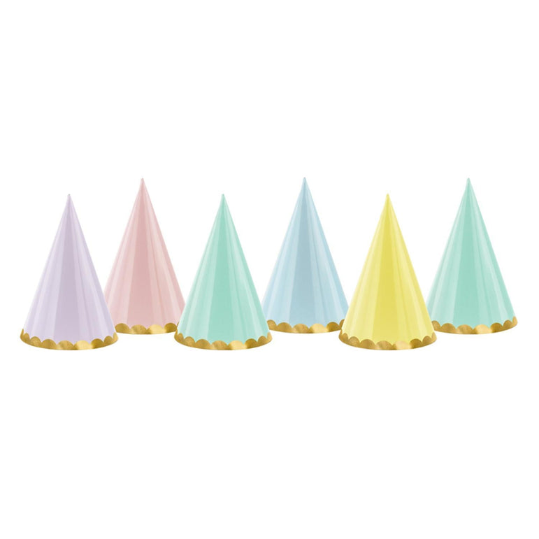 Yummy Party Hats 6pcs Costumes & Apparel - Party Centre