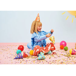 Party Hats mix Dots 6pcs, 16cm