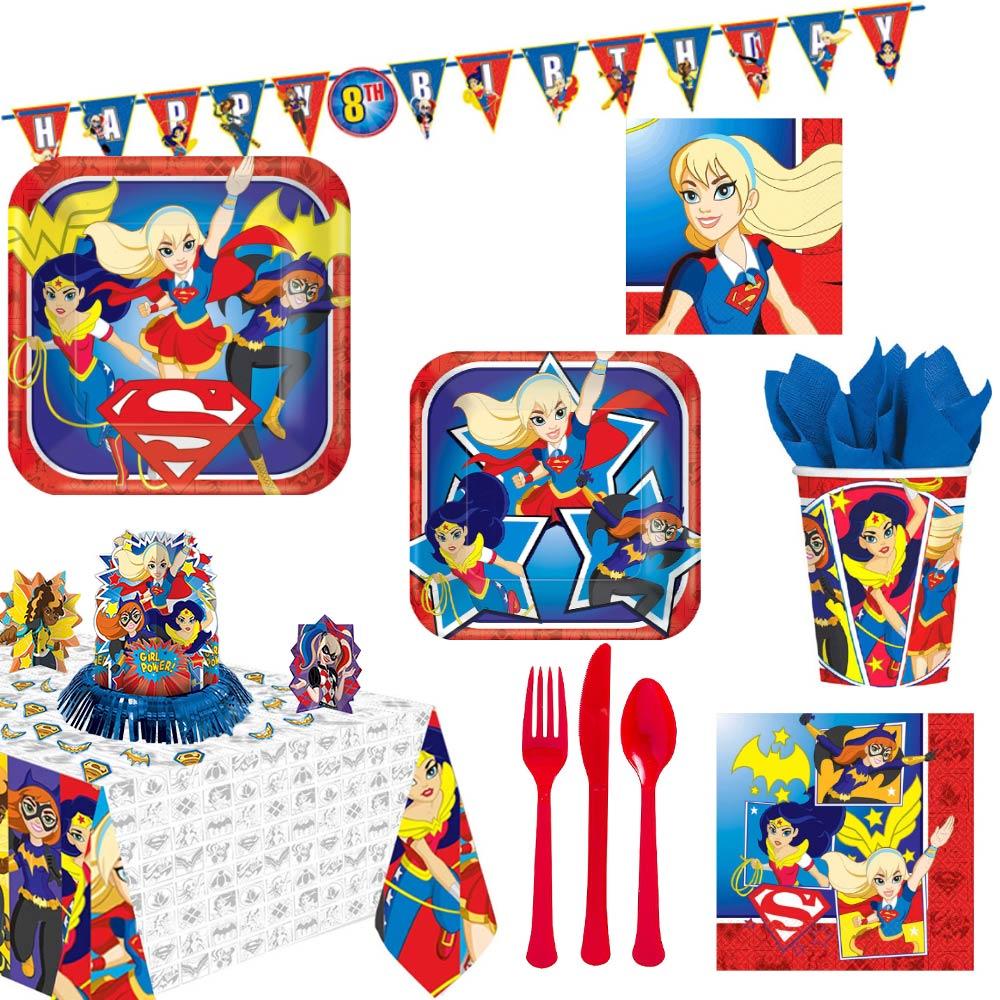 DC Superhero Girls Kit for 16 People Kits - Party Centre