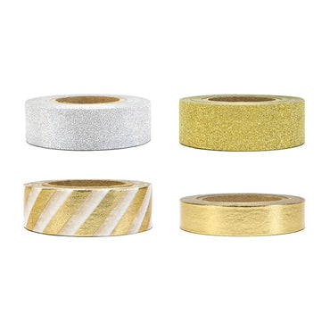 Gold Decorative Tape 4pcs Decorations - Party Centre