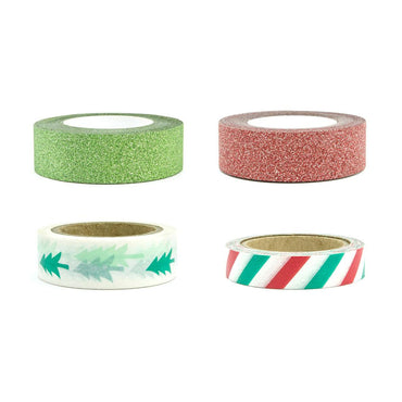 Merry Christmas Decorative Tapes 4pcs Decorations - Party Centre