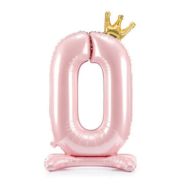 Light Pink Standing Foil Balloon Number, 84cm