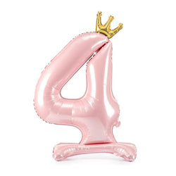 Light Pink Standing Foil Balloon Number, 84cm