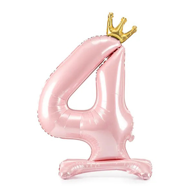 Light Pink Standing Foil Balloon Number, 84cm
