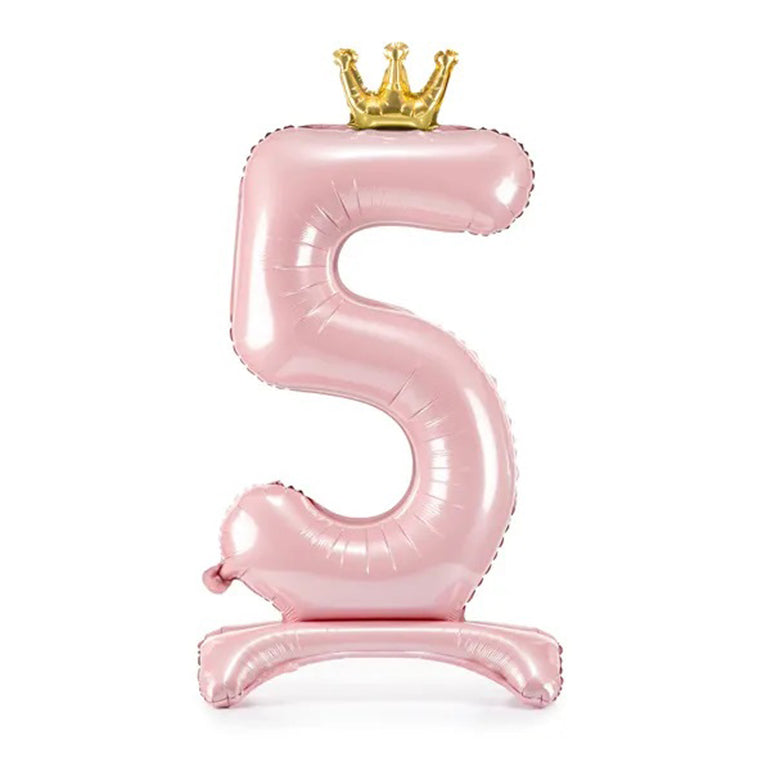 Light Pink Standing Foil Balloon Number, 84cm