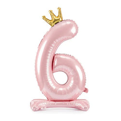 Light Pink Standing Foil Balloon Number, 84cm