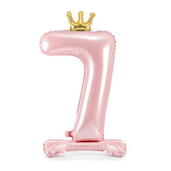 Light Pink Standing Foil Balloon Number, 84cm