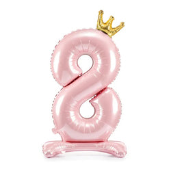 Light Pink Standing Foil Balloon Number, 84cm