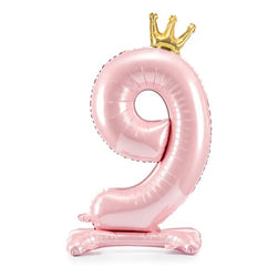 Light Pink Standing Foil Balloon Number, 84cm