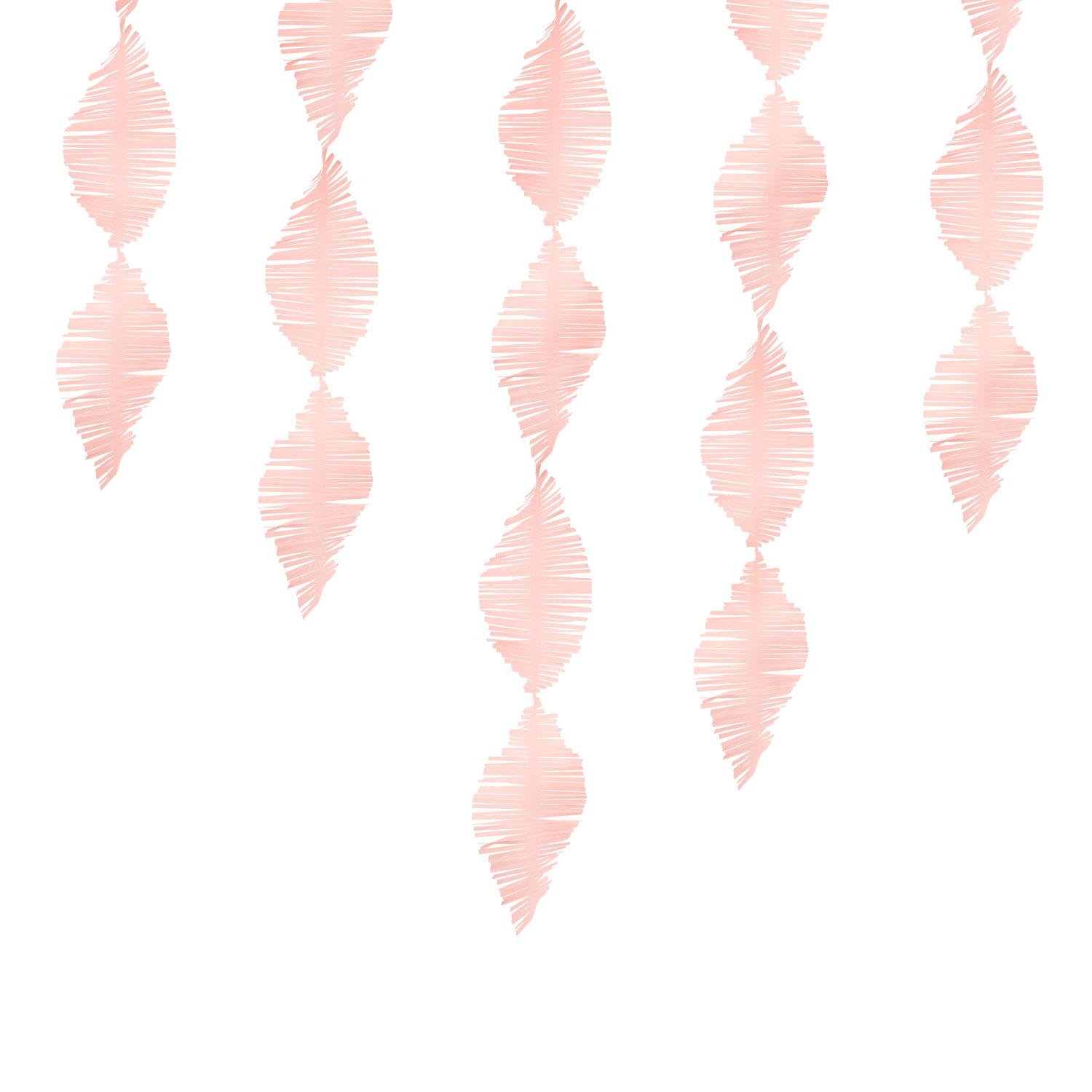 Light Pink Crepe Paper Fringe Garland 3m Decorations - Party Centre