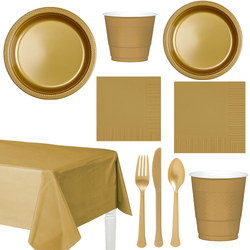 Party Centre Gold Party Kit For 20 People Kits - Party Centre