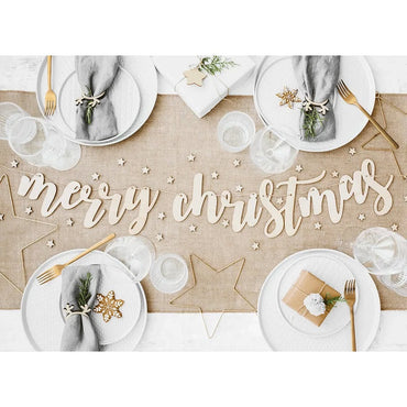 Merry Christmas Wooden Banner 87cm