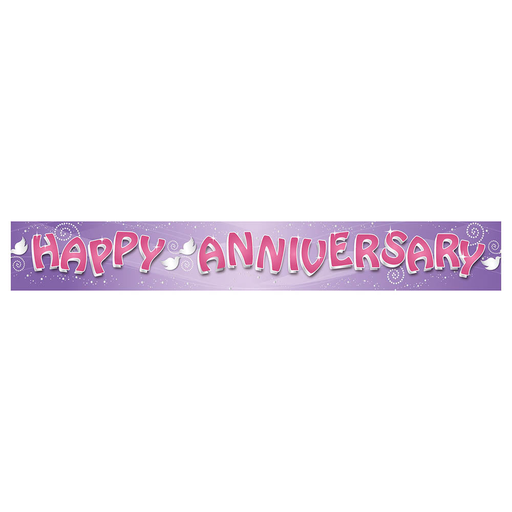 Happy Anniversary Holog Banner Decorations - Party Centre