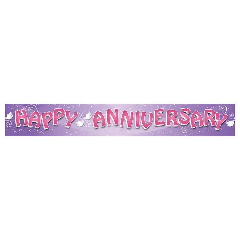 Happy Anniversary Holog Banner Decorations - Party Centre