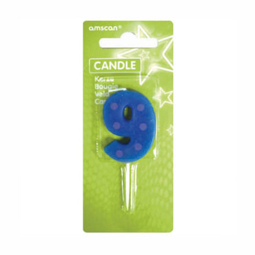Number 9 Dots Candle Party Accessories - Party Centre