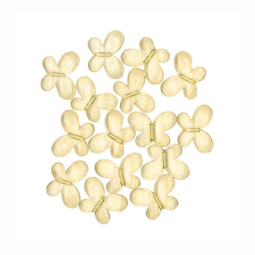 Yellow Sunshine Gems Acrylic Butterflies Confetti Decorations - Party Centre