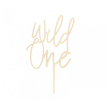 Wild One Wooden Cake Topper 22cm