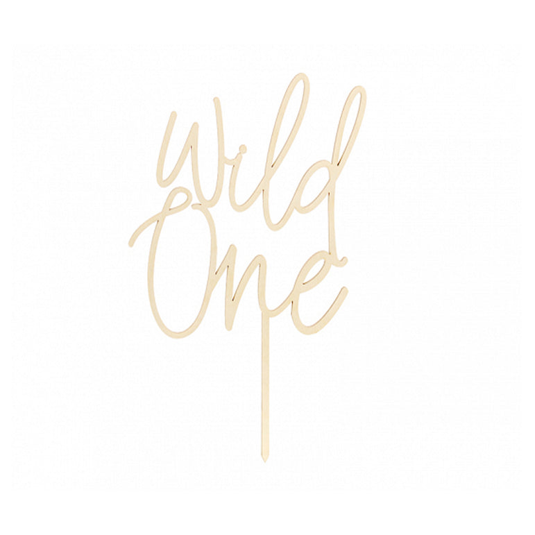 Wild One Wooden Cake Topper 22cm