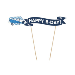 Little Plane Happy Birthday Cake Topper 18cm Party Accessories - Party Centre