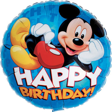 Mickey Happy Birthday Foil Balloon 18in Balloons & Streamers - Party Centre