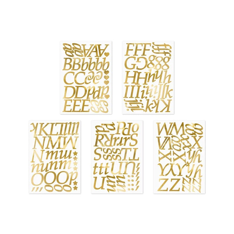 Letter Stickers Gold