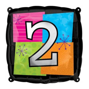 Multi-Color Number Foil Balloons 45cm