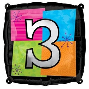 Multi-Color Number Foil Balloons 45cm