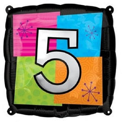 Multi-Color Number Foil Balloons 45cm