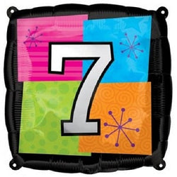 Multi-Color Number Foil Balloons 45cm