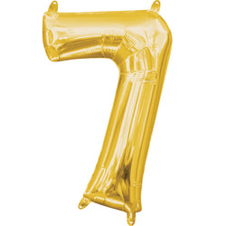 Gold Number Mini shape Foil Balloons