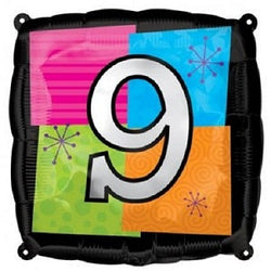 Multi-Color Number Foil Balloons 45cm