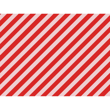 Stripes Light Pink & Red Print Wrapping Paper 70cm
