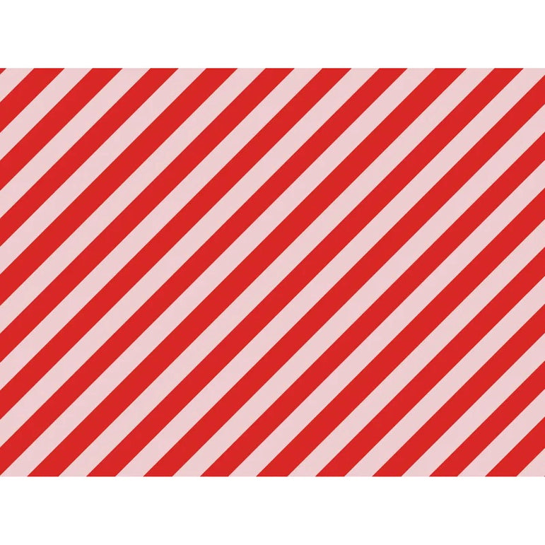 Stripes Light Pink & Red Print Wrapping Paper 70cm
